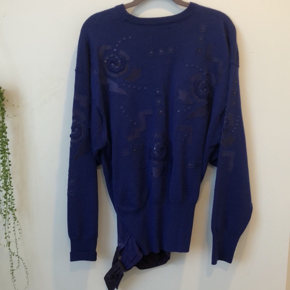Vintage blue/purple wool sweater - Picture 6 of 7